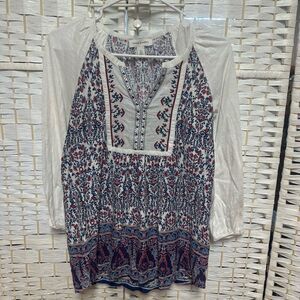 Vintage America Shirt size xs embroidered decorative print EUC